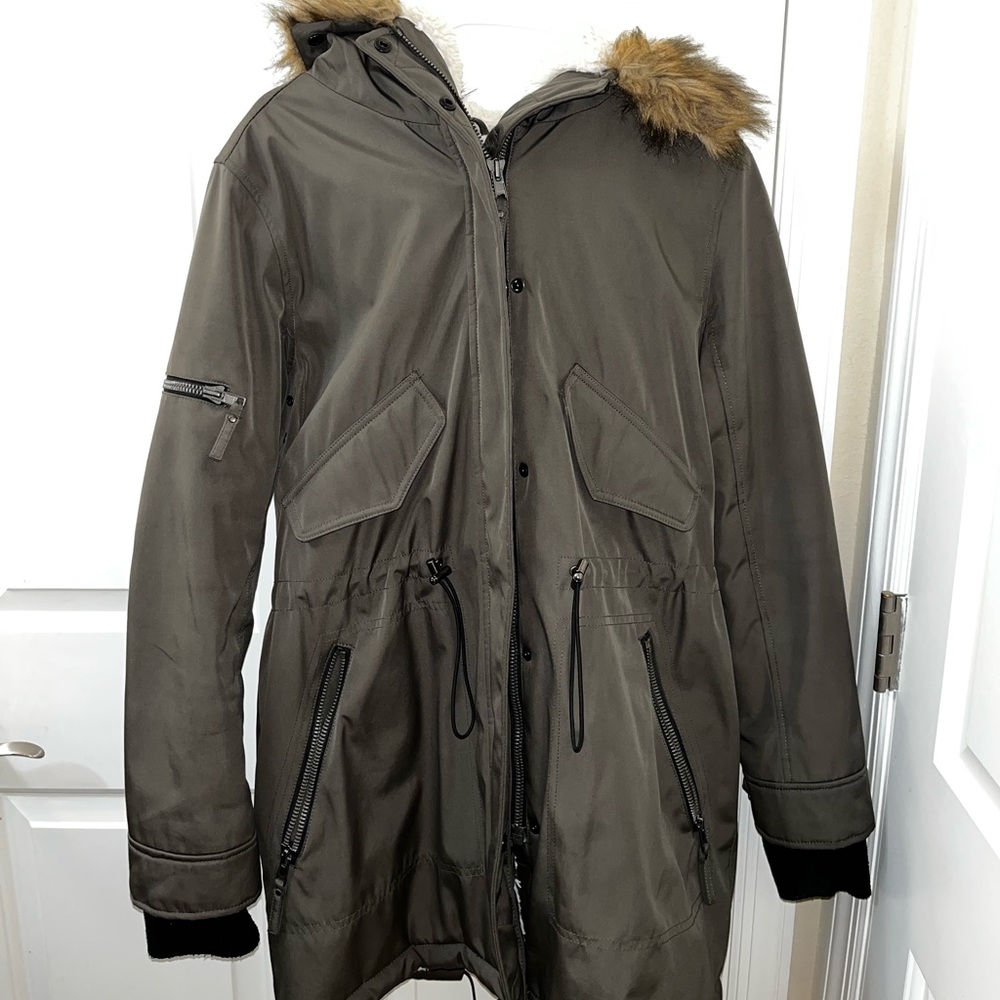 S13/nyc  Alaska Parka with Faux Fur Hood